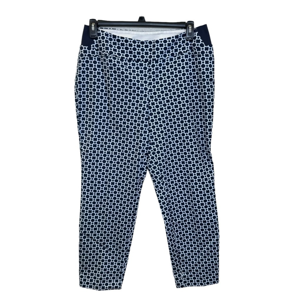 Investments Size 12 blue and white capris pants
